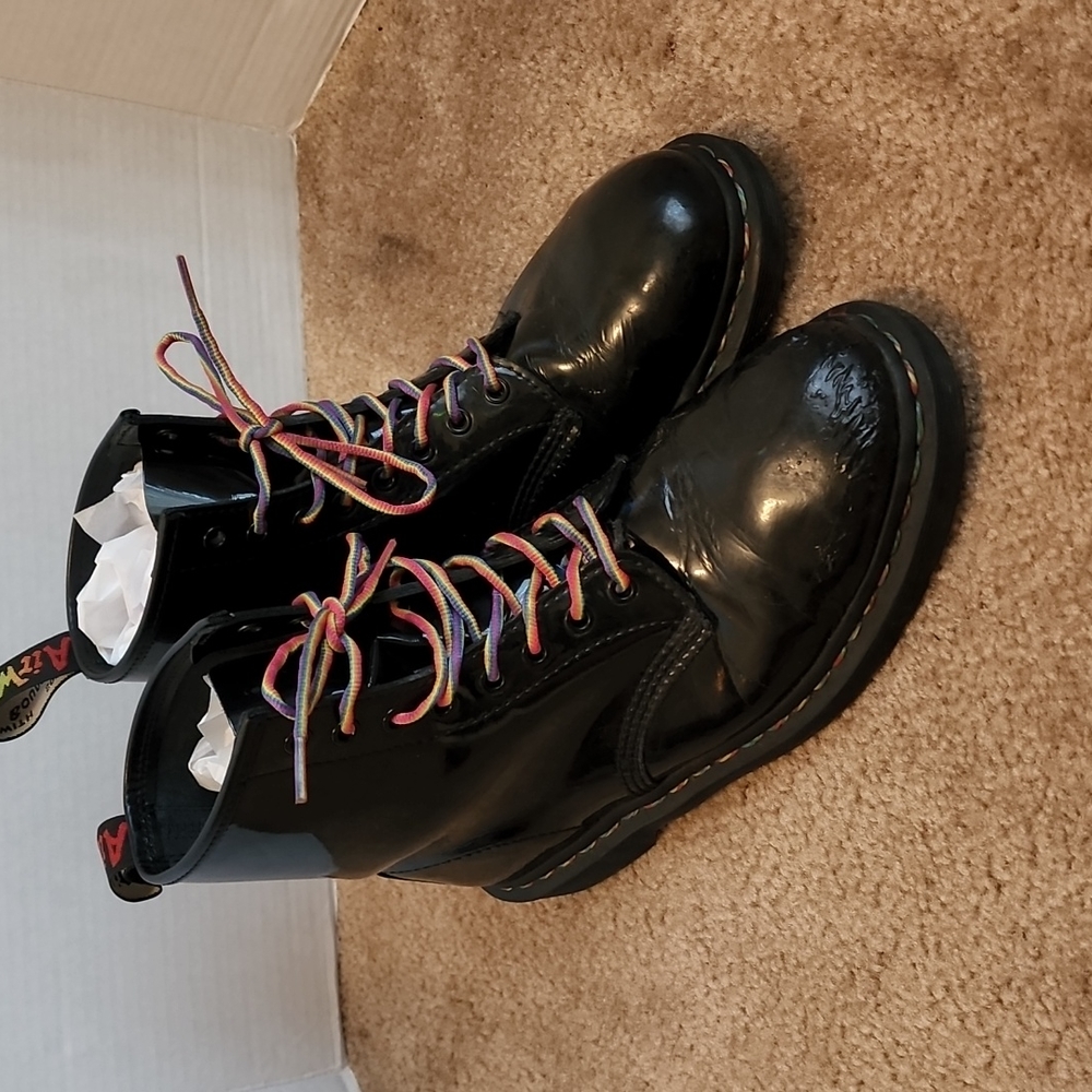 COPY - Dr. Martens 1460 Rainbow Patent Leather Boots